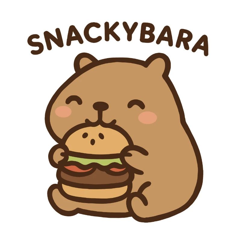 Snackybara – Capybara mit Burger