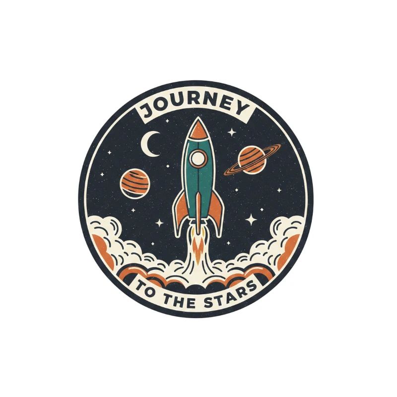 Rocket Journey to the Starry Sky Patch