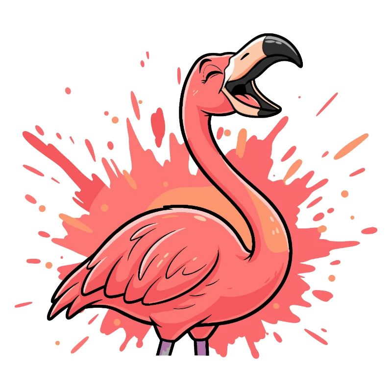 Flamingo Neon Splash