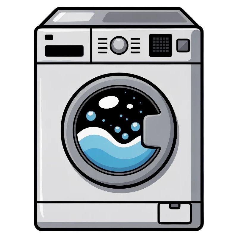 Washing Machine Comic Cute Kawaii
