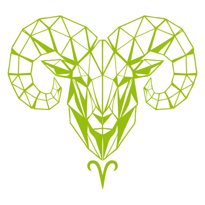 Geometric Rams Head Mesh Design