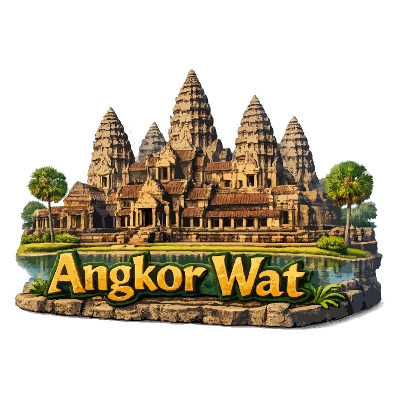 Angkor Wat : complexe du temple aux couleurs du sable