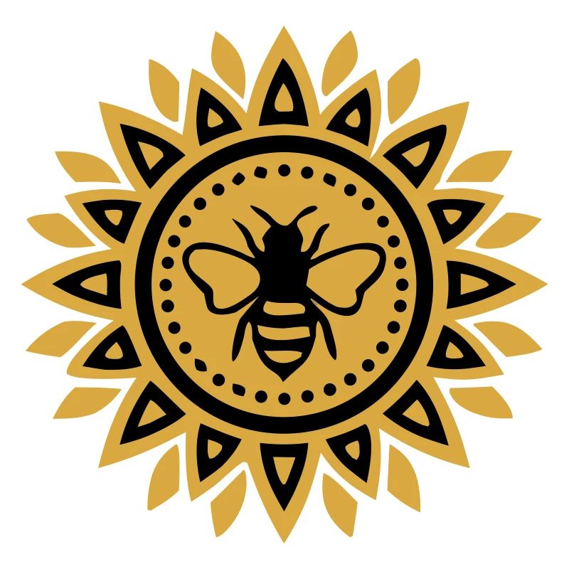 Mandala Bee Boho Yoga Beekeeping Bees