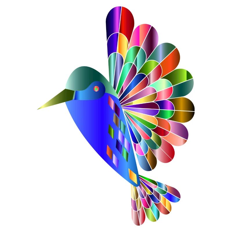Kolibri Mosaik bunt Geschenk Geschenkidee