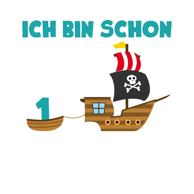 Ich bin 1 ein Jahr alt Eins Geschenk Pirat