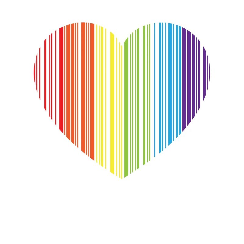 REGENBOGEN BARCODE HERZ - RAINBOW BARCODE HEART