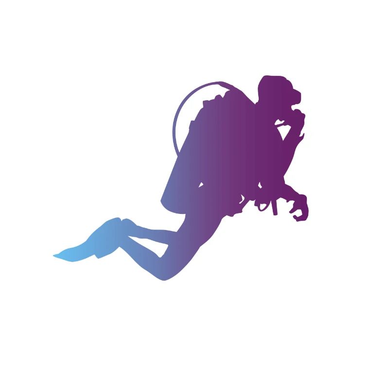 Divers diving scuba divers triangle purple