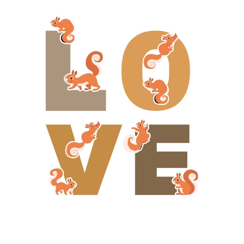 Squirrel LOVE Squirrel Nice Squirrel