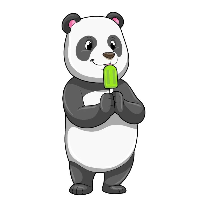 Panda with popsicles