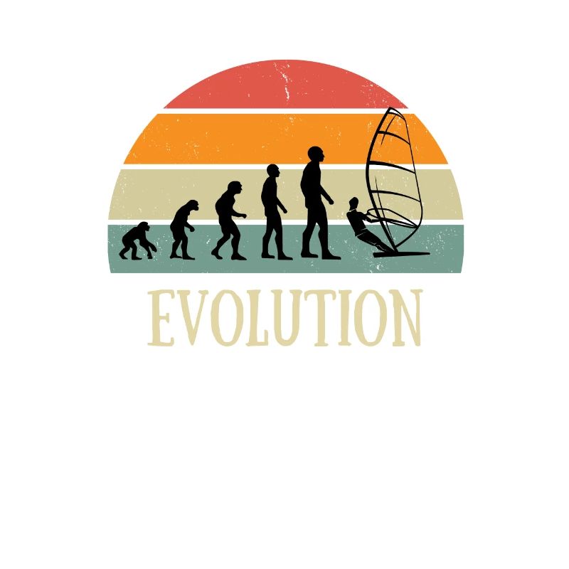 evolution windsurfing humor snowboarder man