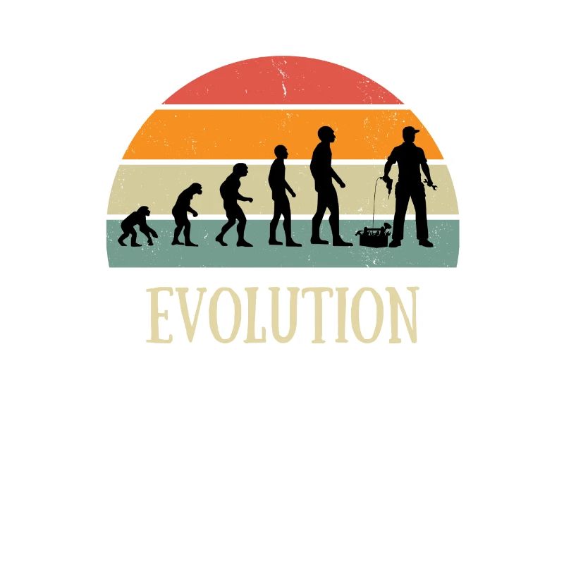 Evolution Bricoleur Vintage Humor DIY Mann