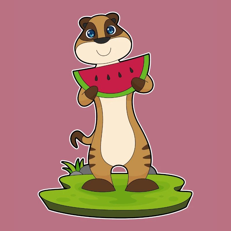 Suricate fruit de pastèque