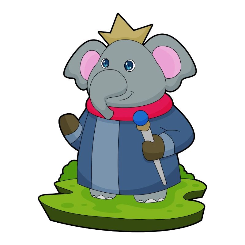 Elephant King Scepter Crown