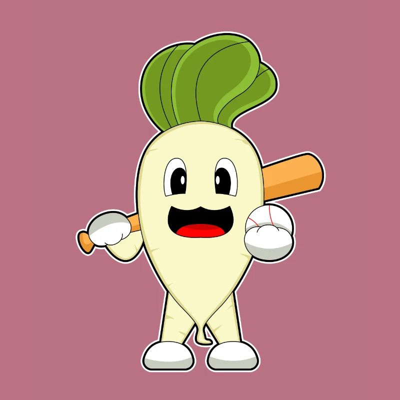 Radieschen Baseball Baseballschläger