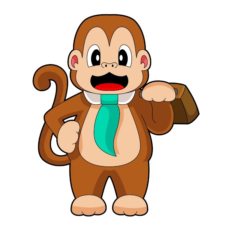 Monkey Entrepreneur Porte-documents