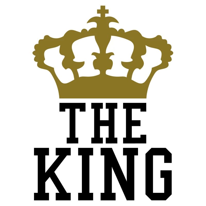 the king krone design text logo cool