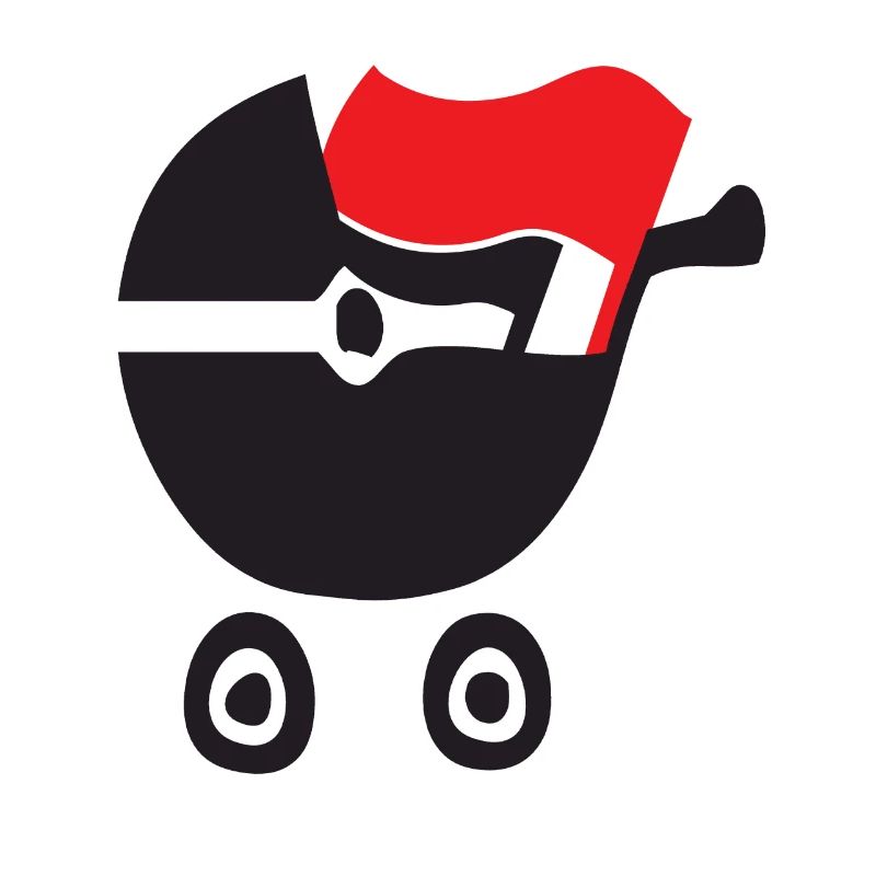 drapeau poussette antifa bébé