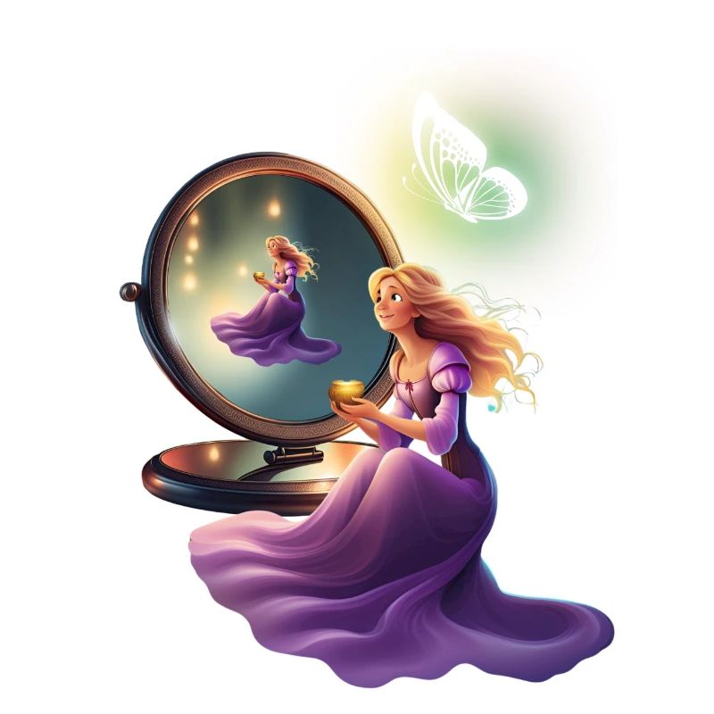 Princesse devant le miroir