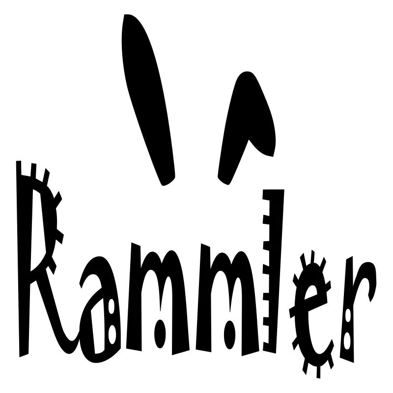 Rammler with rabbit ears (vector)