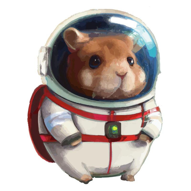 Hamster en combinaison spatiale astronaute