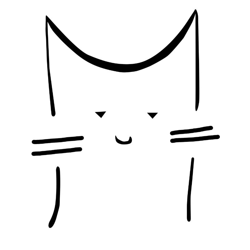 Mignonnes lignes mignonnes chaton bébé visage chat