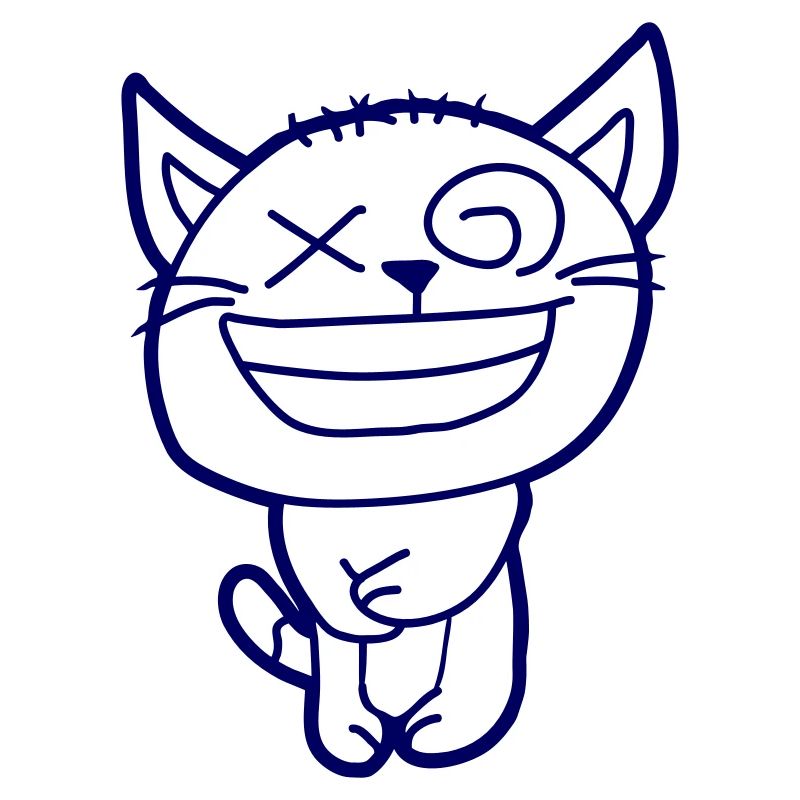 Insane Cat Squints Funny Crazy Grimace