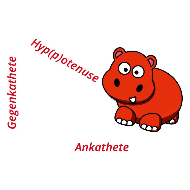 Hyppotenuse Pythagoras Math Hippo Teacher Gift