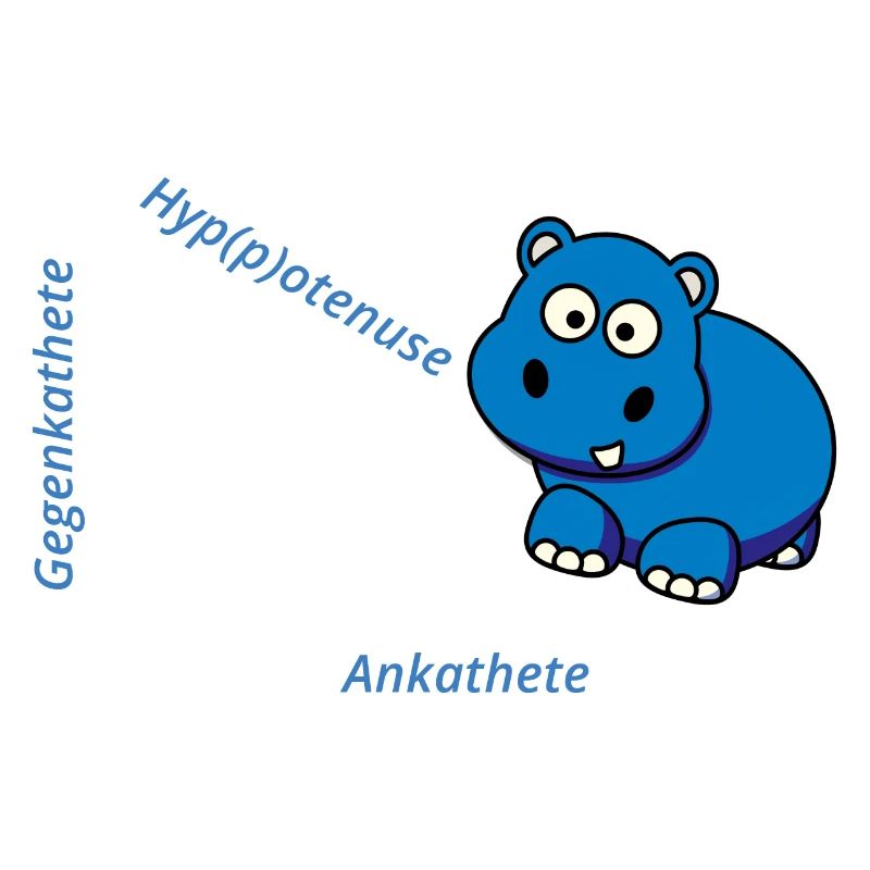 Hippotenuse Pythagoras math Hippo teacher gift