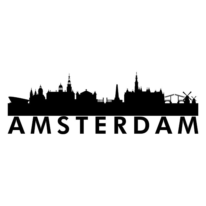 Amsterdam Skyline Silhouette Design
