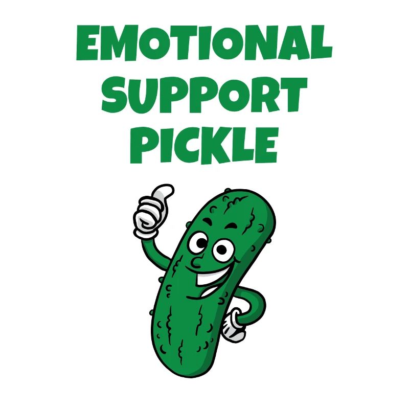 Emotional Support Pickle Supportive Extrovert