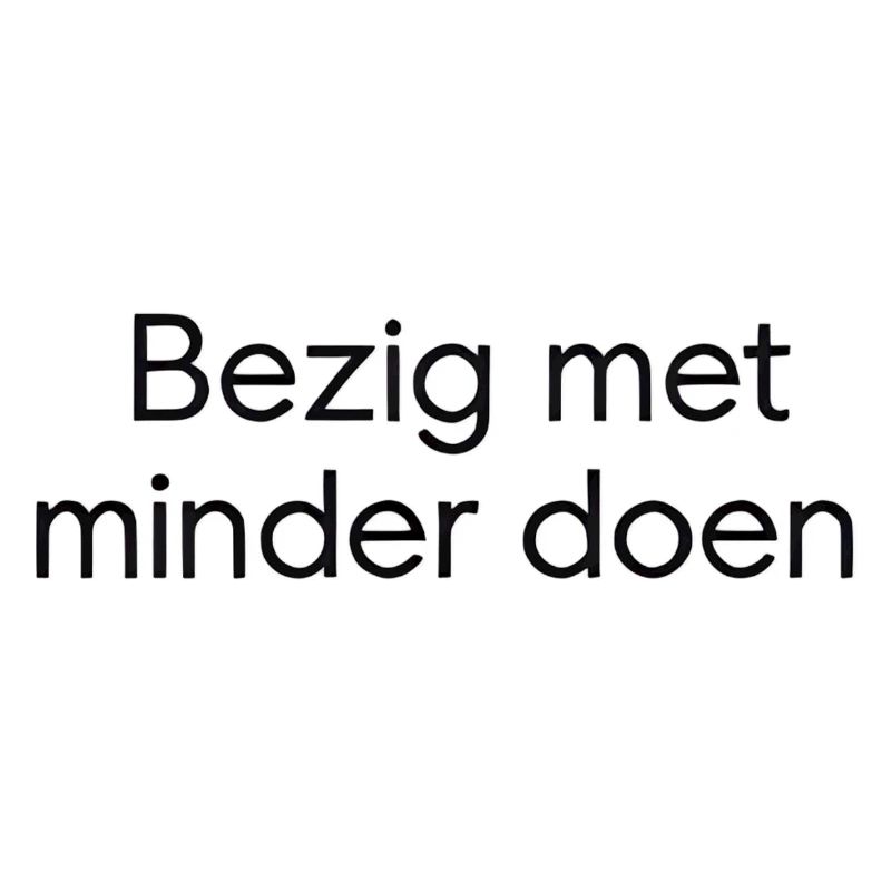 Faire moins – Conception de texte tendance