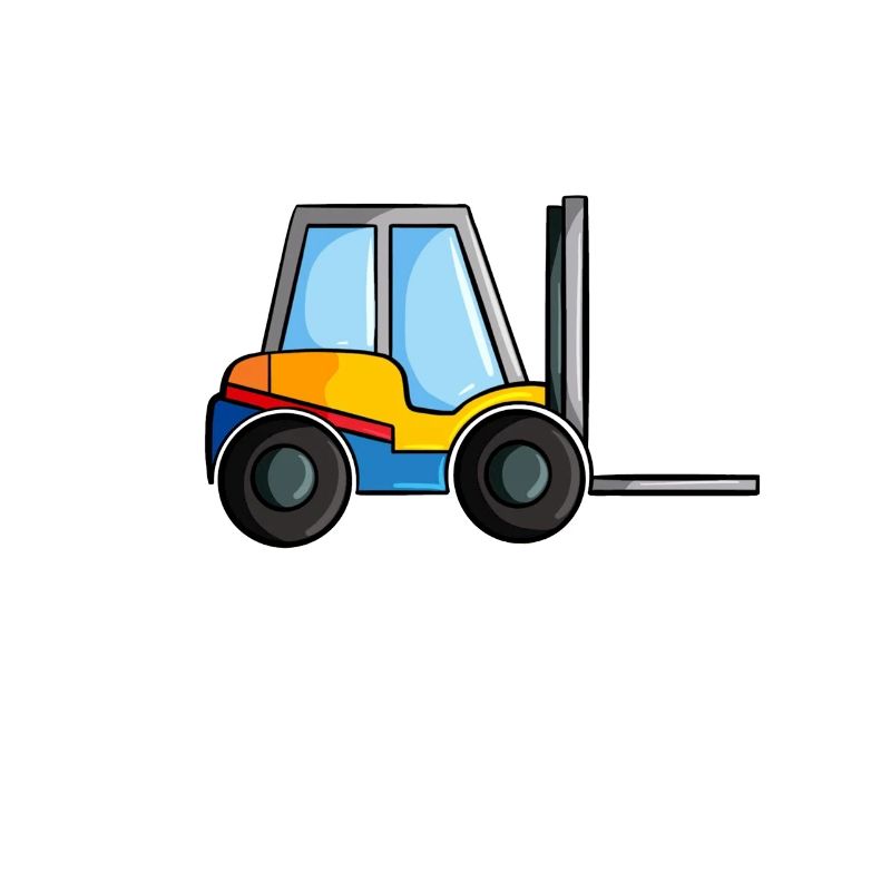 Construction site vehicle forklift