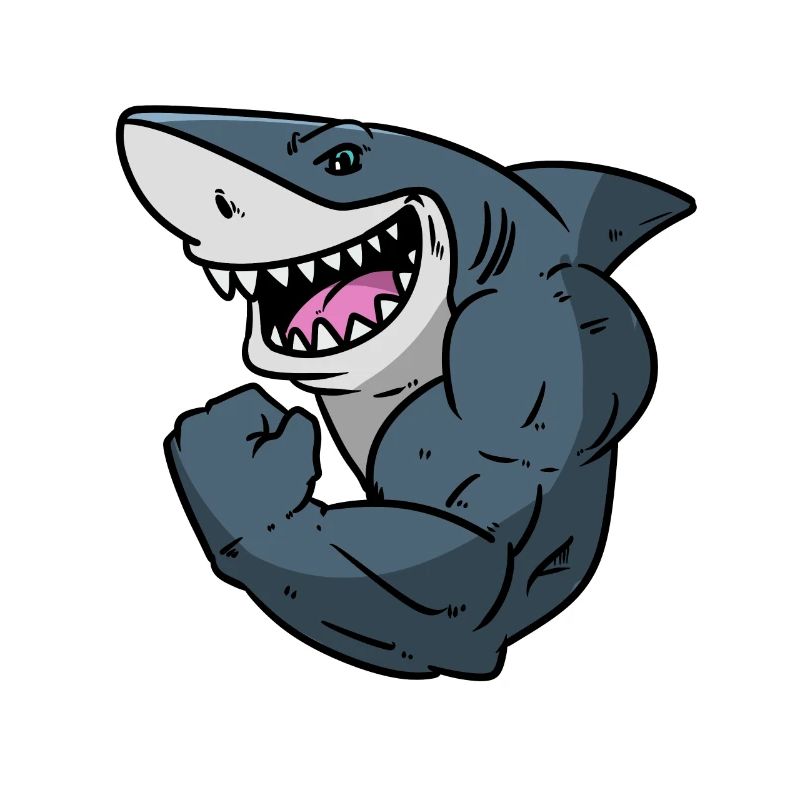 Requin Requin avec biceps