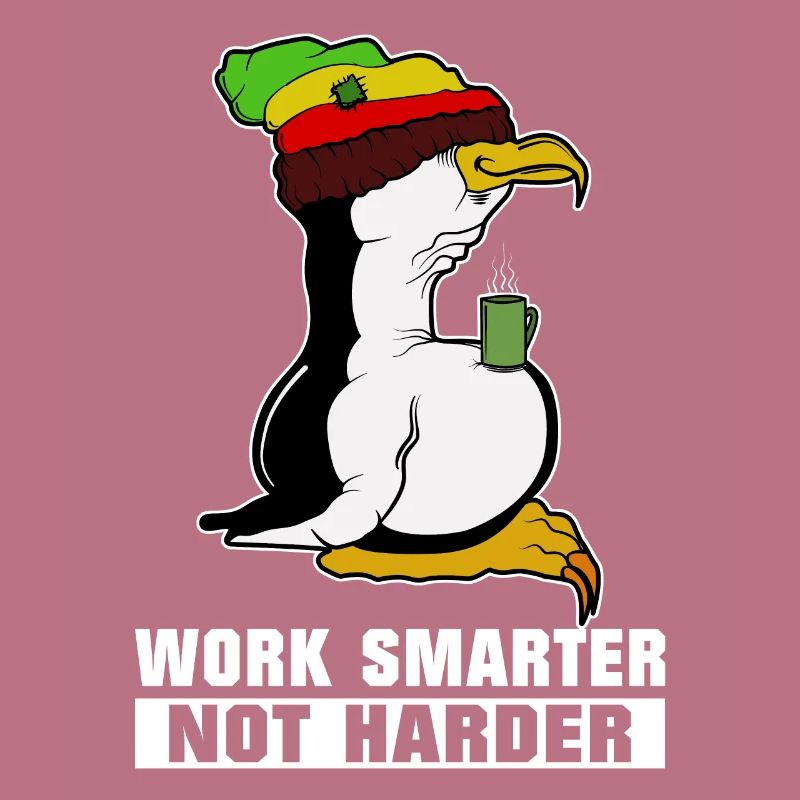 Pause café pingouin Linux Rasta Informatik PC Nerd