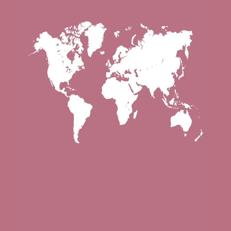 The world on your article. World map in white