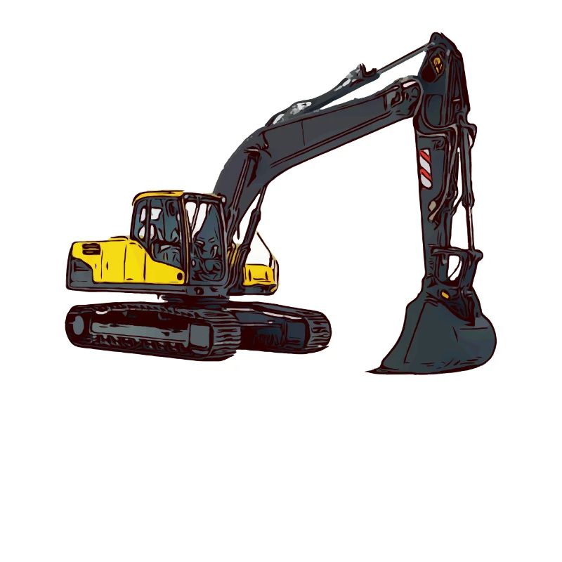 Bagger Baggerfahrer Baustellen Arbeiten Design