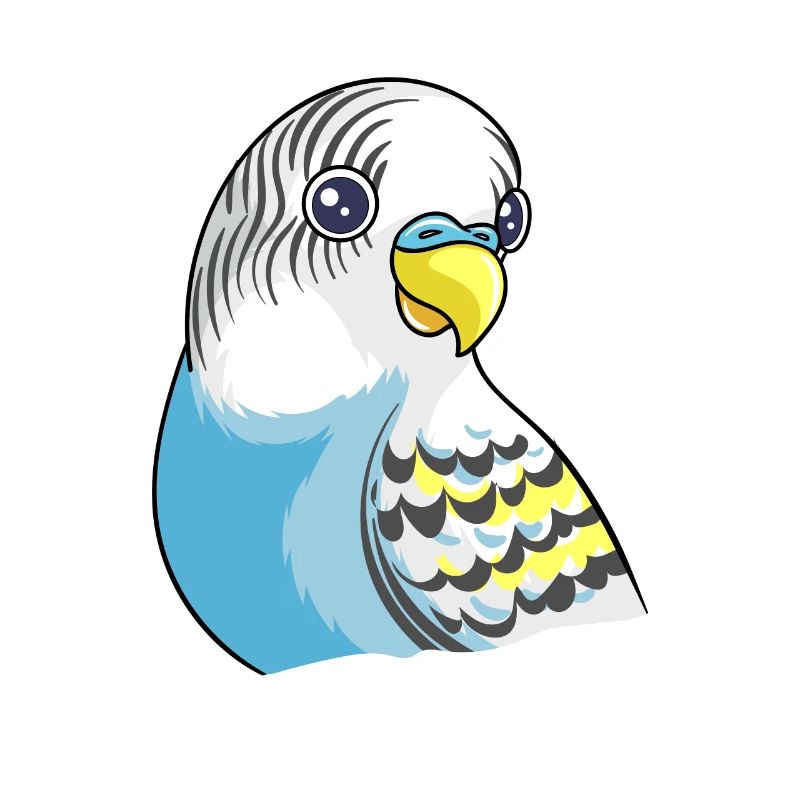 Belle conception de perruche bleue