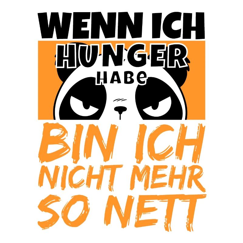 Ich muss Essen Kawai Panda mit Hunger wird wütend