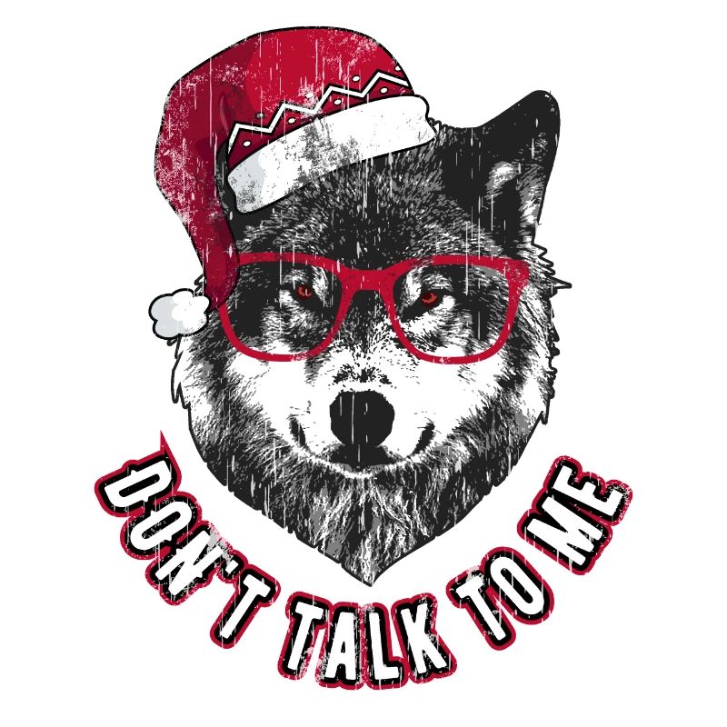 Sprich nicht mit mir - Grumpy Christmas Wolf