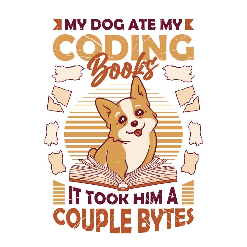 Dog Bytes Code Computer Joke Programming