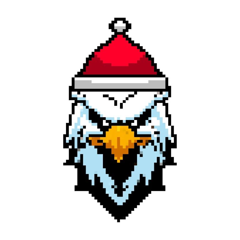 Eagle pixelated Christmas - Funny eagles