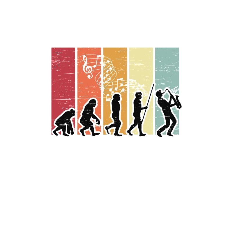 Human Evolution Saxophon-jazz-musiker