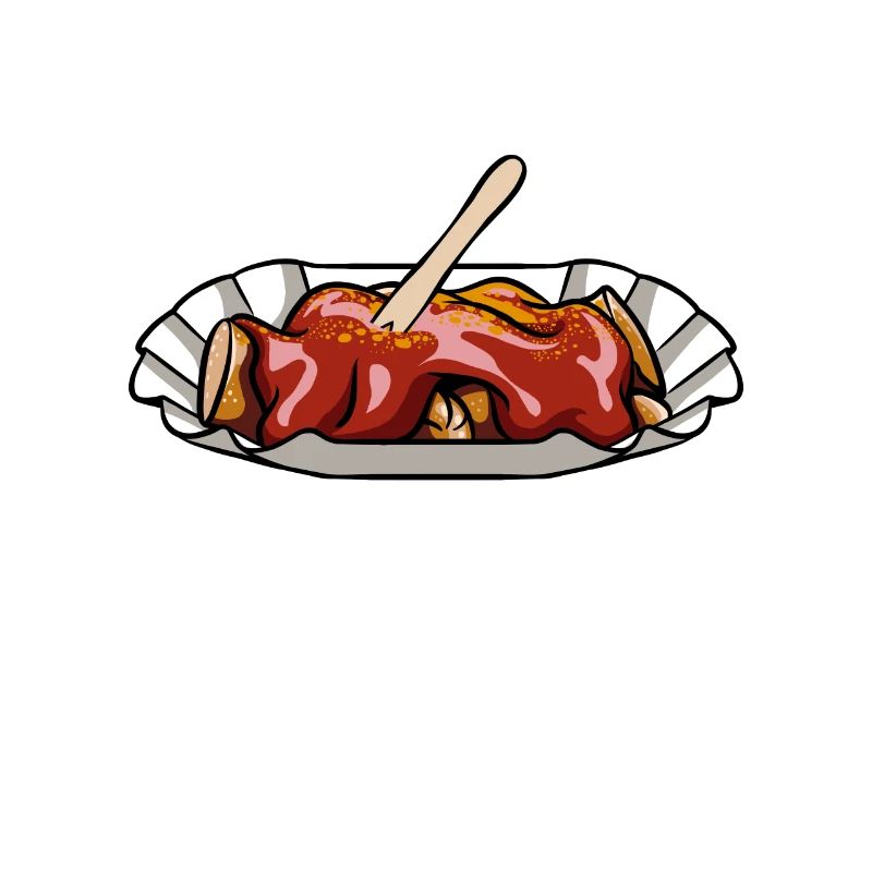 Ich lasse Currywurst verschwinden - Essen- Spruch