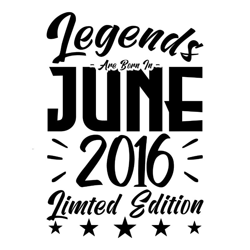 Geboren Juni 2016 Geburtstagsgeschenk 2016.