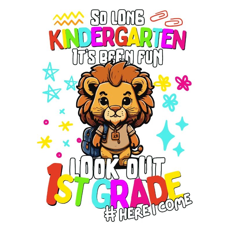 Löwe Tschüss Kindergarten: Einschulung 1. Klasse