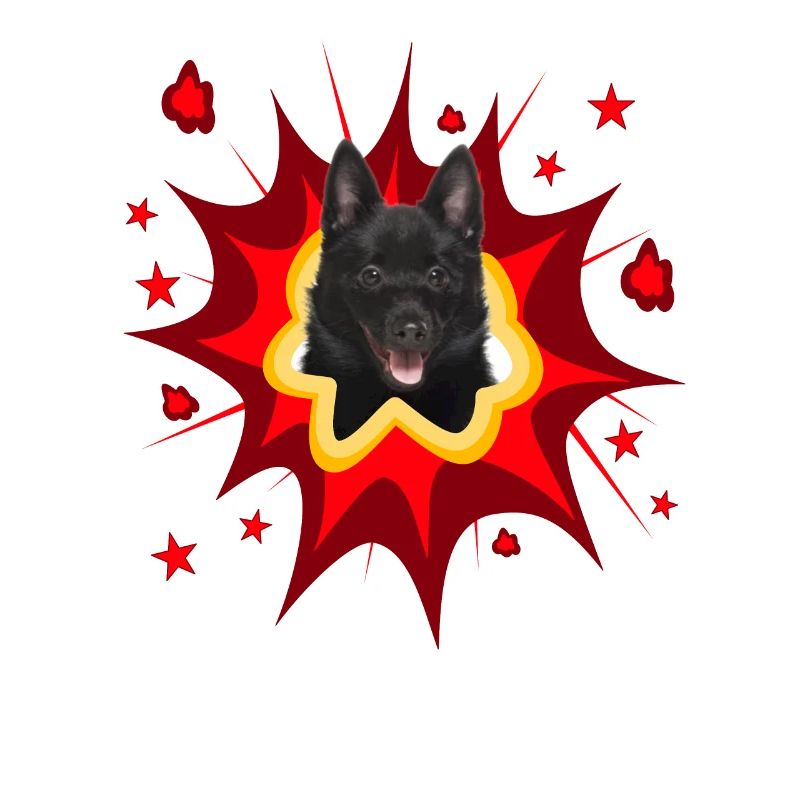 Conception de chien comique - Pow - Schipperke