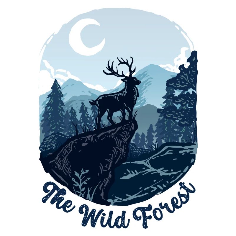 The wild deer forest flat