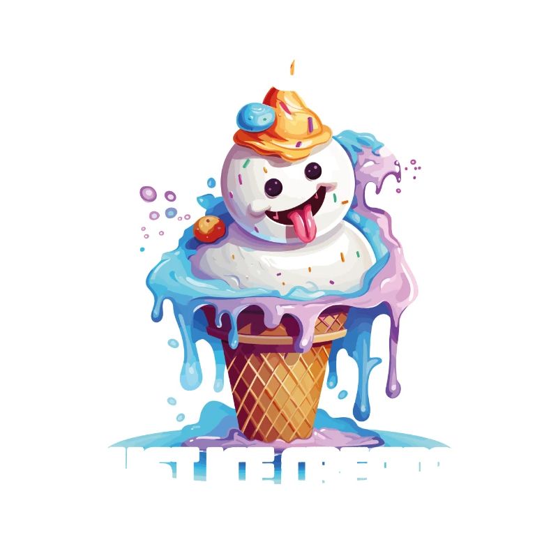 Weihnachten im Juli Schneemann-Eiscreme