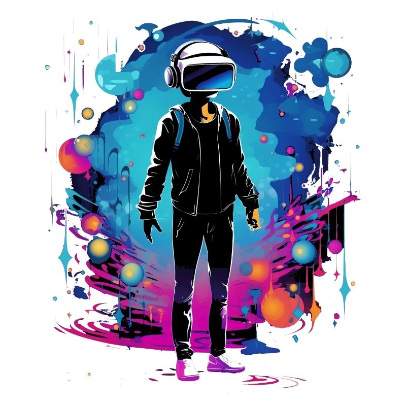 Virtual Reality Explorer: Futuristic Artwork
