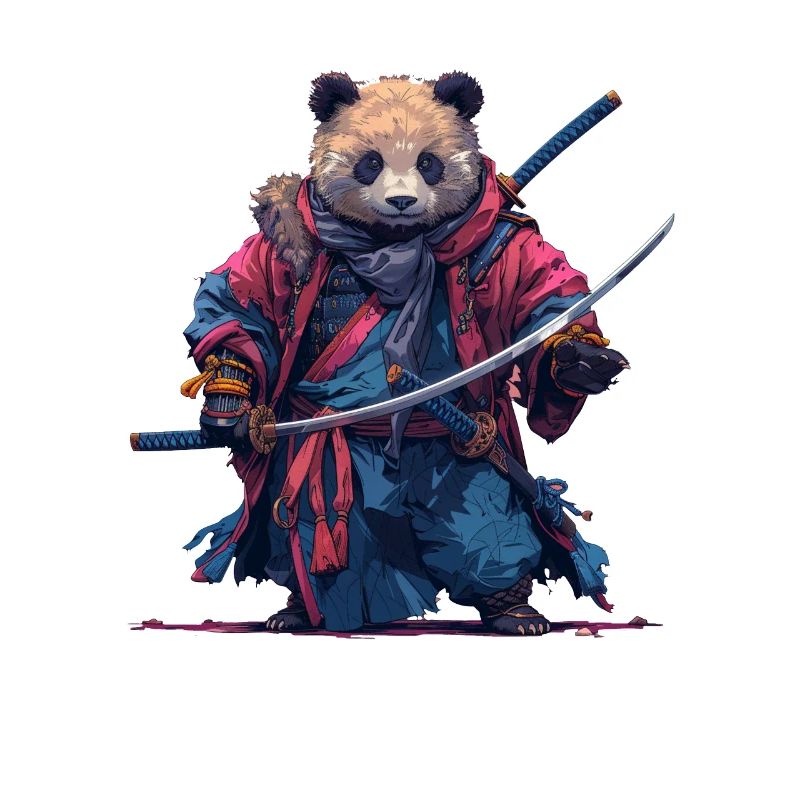 Panda Ours Samouraï Panda géant japonais